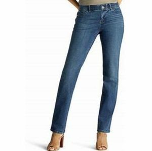 LEE Regular Fit Straight Leg Mid-rise Jeans  Medium Wash Blue